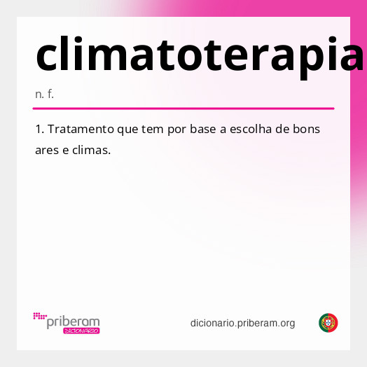 Significado de climatoterapia