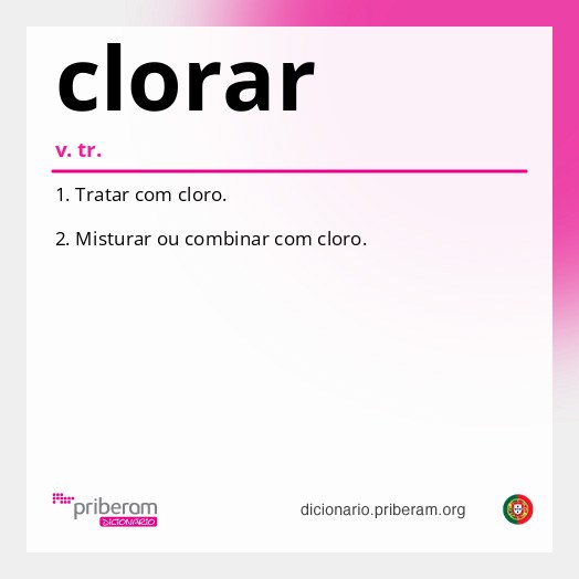 Significado de clorar