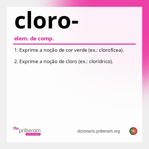 Significado de cloro-