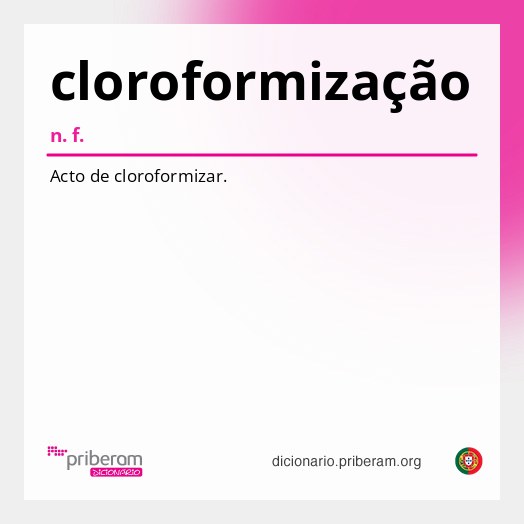 Significado de cloroformização