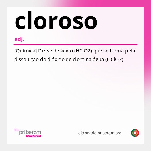 Significado de cloroso