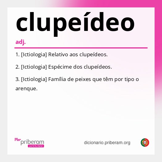 Significado de clupeídeo