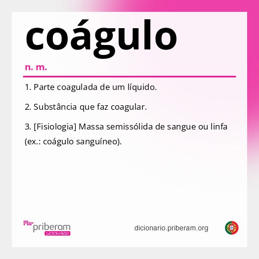 Significado de coágulo