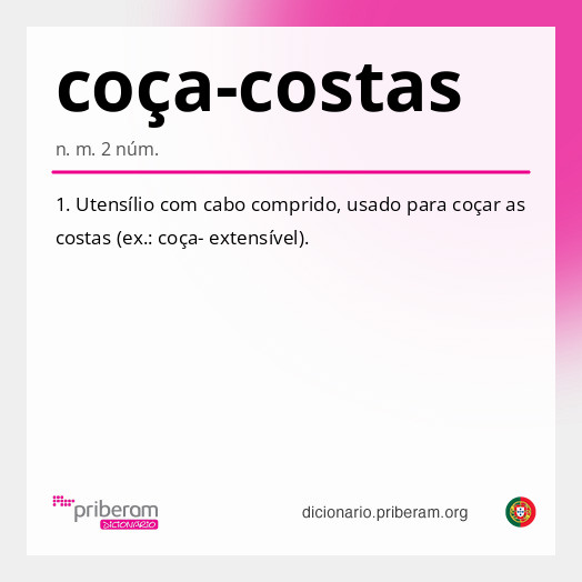 Significado de coça-costas