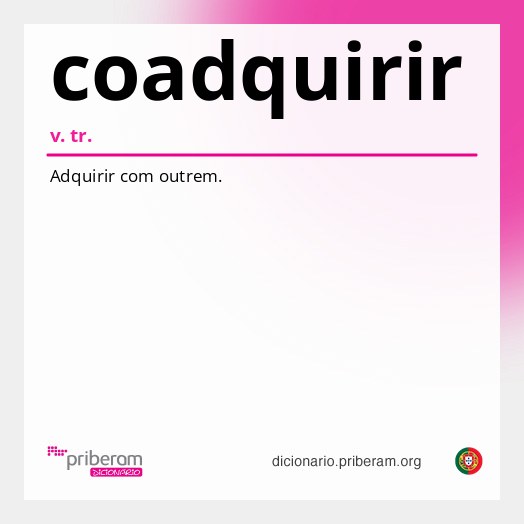Significado de coadquirir