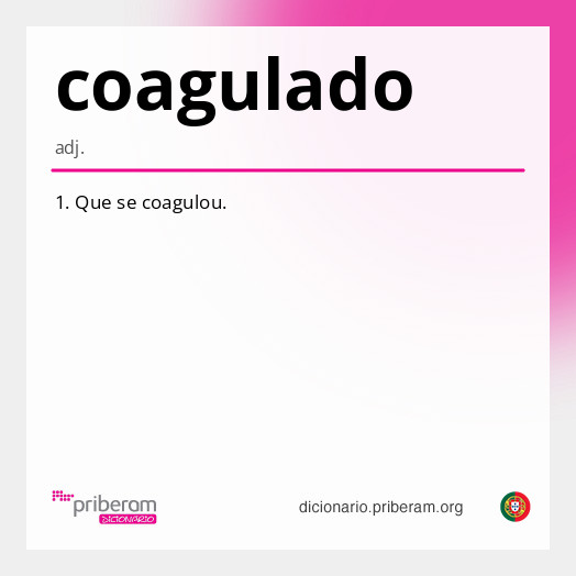 Significado de coagulado