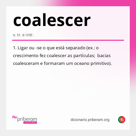 Significado de coalescer