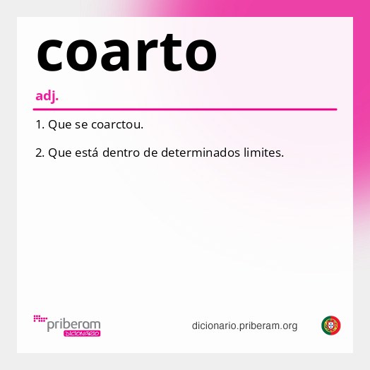 Significado de coarto