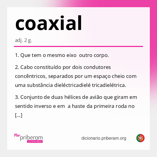 Significado de coaxial