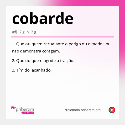 Significado de cobarde