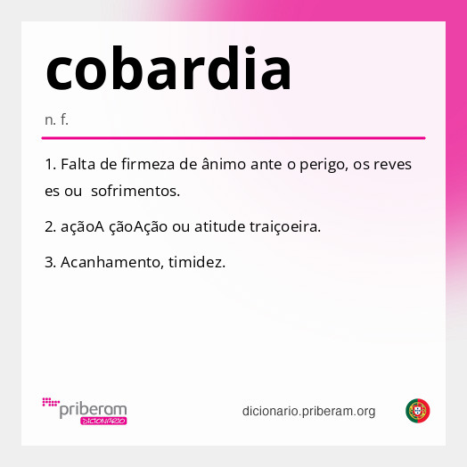 Significado de cobardia
