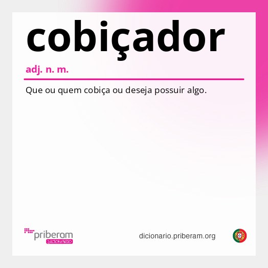 Significado de cobiçador