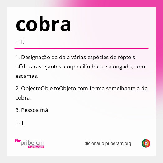 Significado de cobra