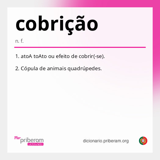 Significado de cobrição