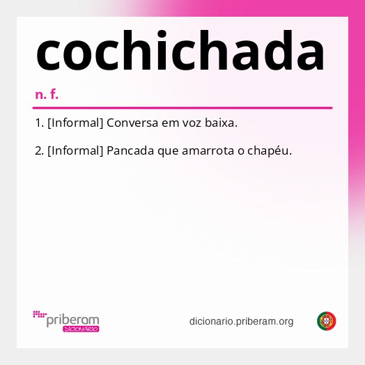 Significado de cochichada