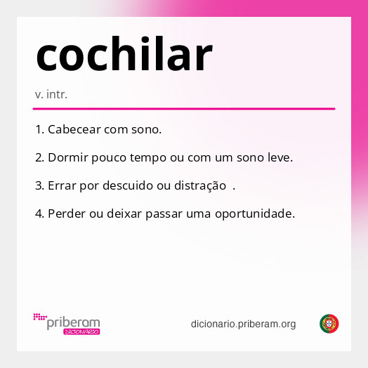 Significado de cochilar