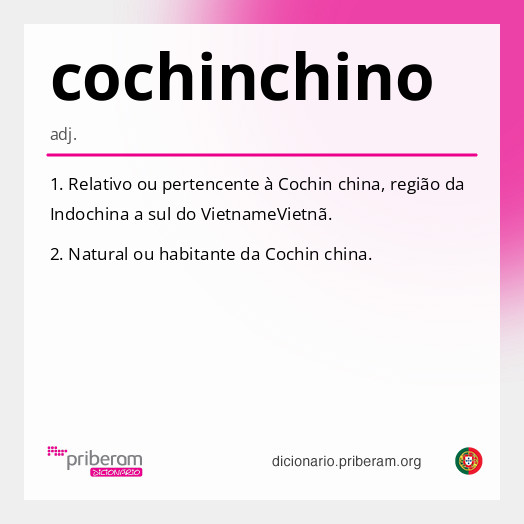 Significado de cochinchino