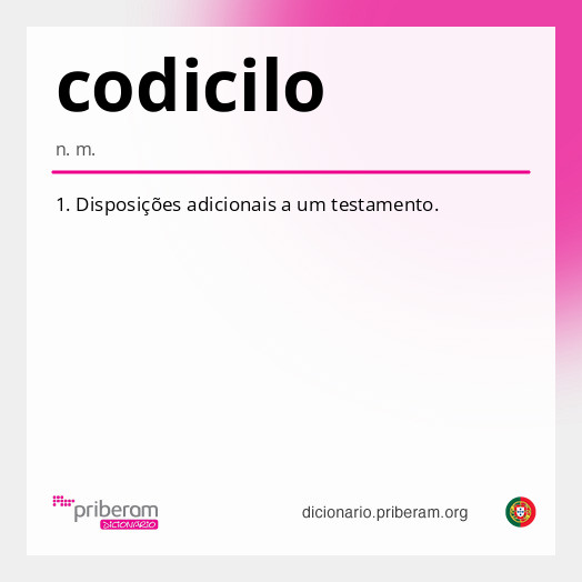 Significado de codicilo