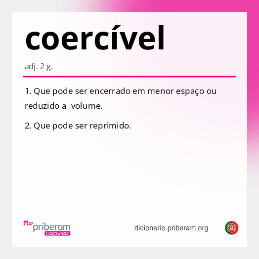 Significado de coercível