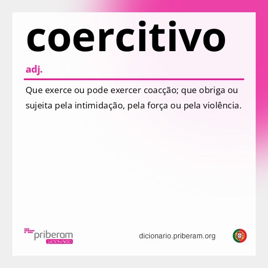 Significado de coercitivo