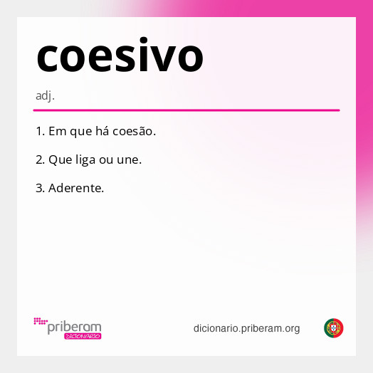 Significado de coesivo