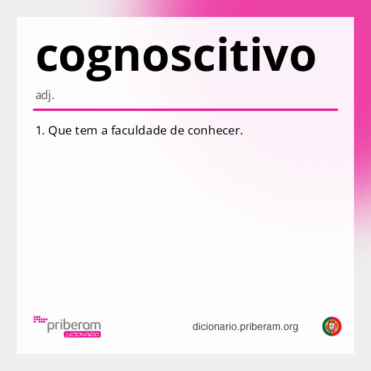 Significado de cognoscitivo