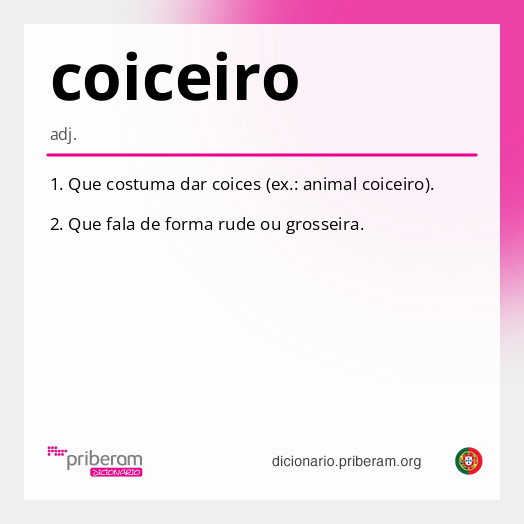 Significado de coiceiro