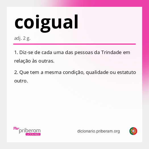 Significado de coigual