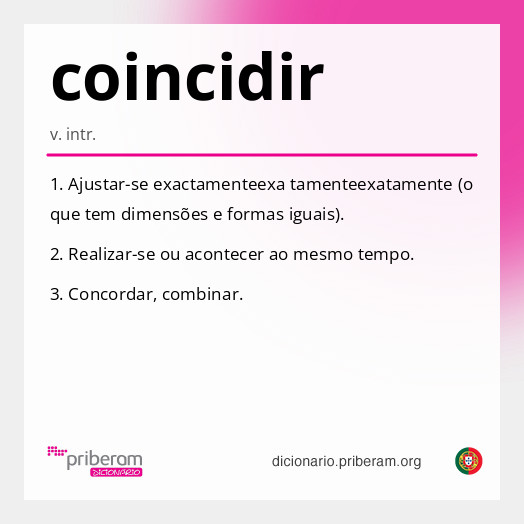 Significado de coincidir
