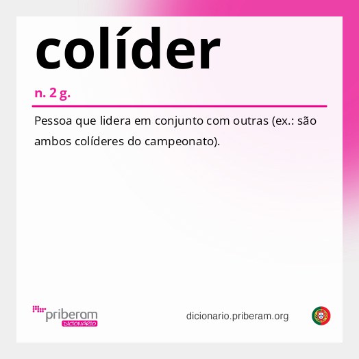 Significado de colíder