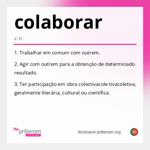 Significado de colaborar