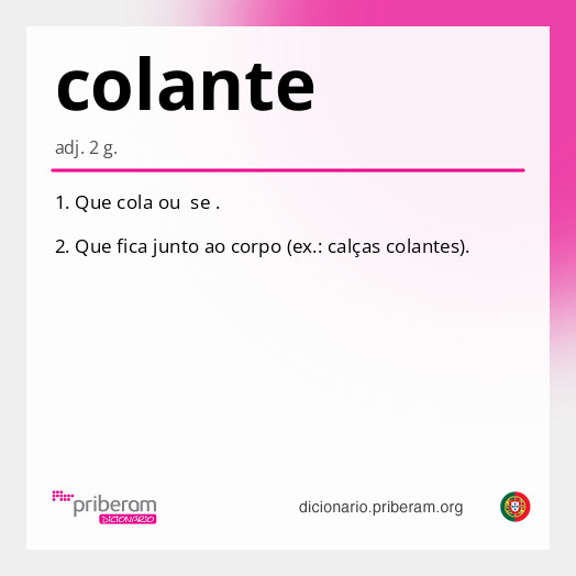 Significado de colante