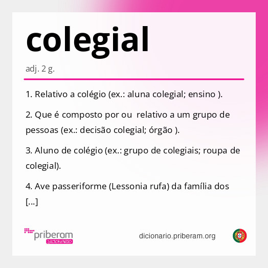 Significado de colegial