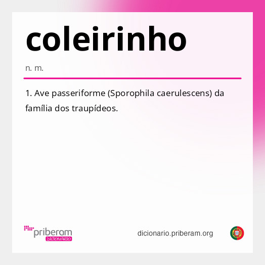 Significado de coleirinho