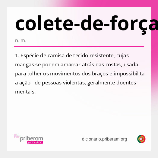 Significado de colete-de-forças