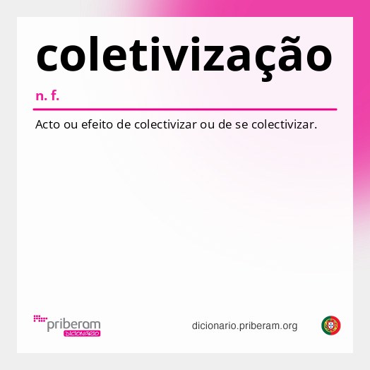 Significado de coletivização