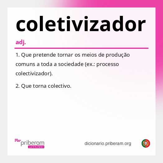 Significado de coletivizador