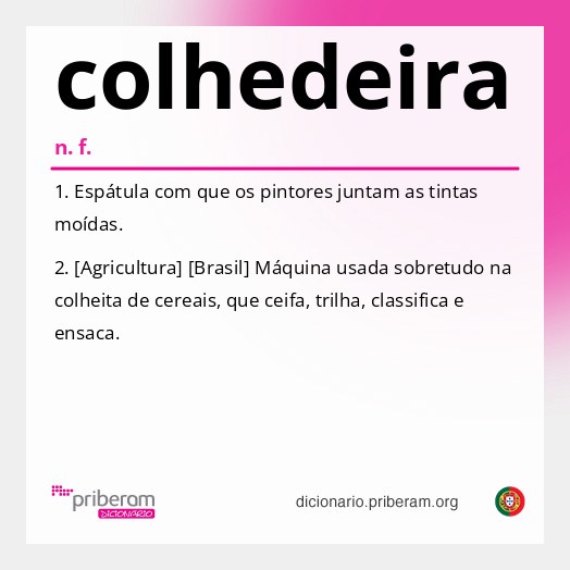 Significado de colhedeira