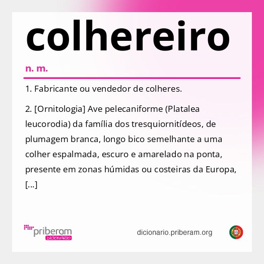 Significado de colhereiro