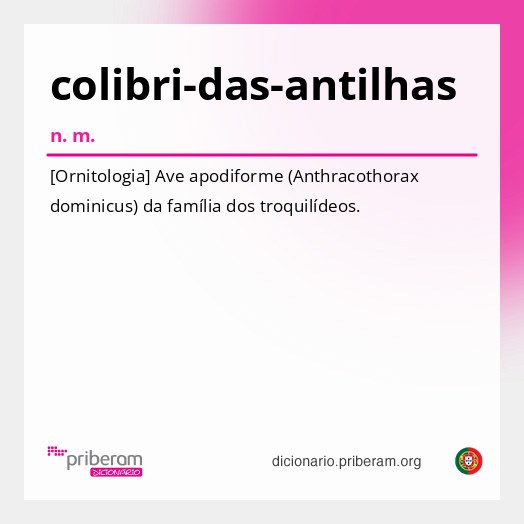 Significado de colibri-das-antilhas