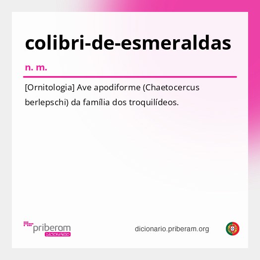 Significado de colibri-de-esmeraldas