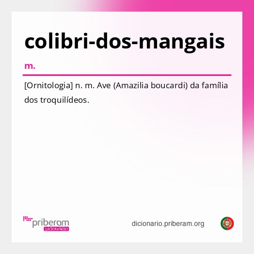 Significado de colibri-dos-mangais