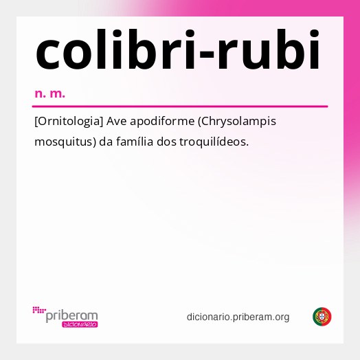 Significado de colibri-rubi