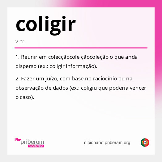Significado de coligir