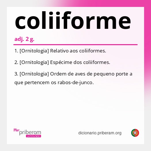 Significado de coliiforme