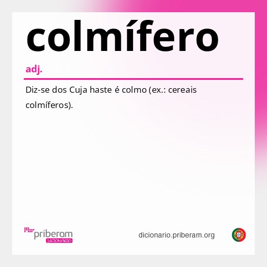 Significado de colmífero
