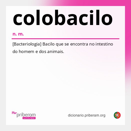 Significado de colobacilo