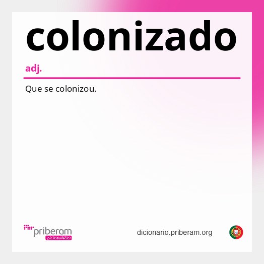 Significado de colonizado