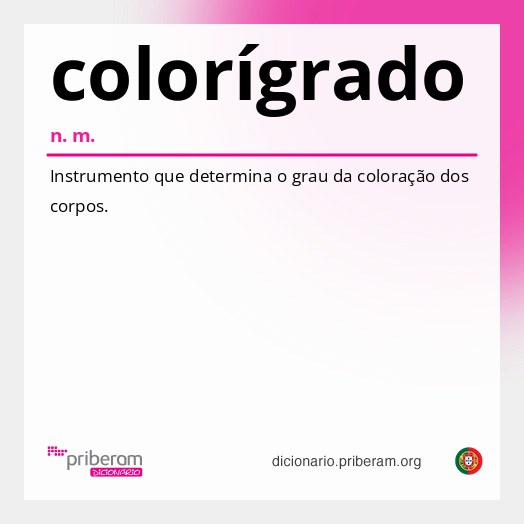 Significado de colorígrado