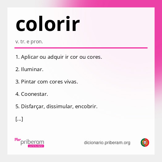 Significado de colorir